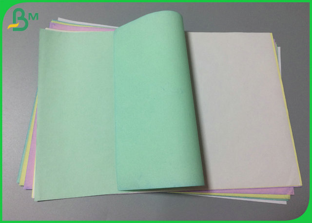 Papel sem carbônio disponível do NCR do tamanho de A3 A4 com cor azul do verde do rosa